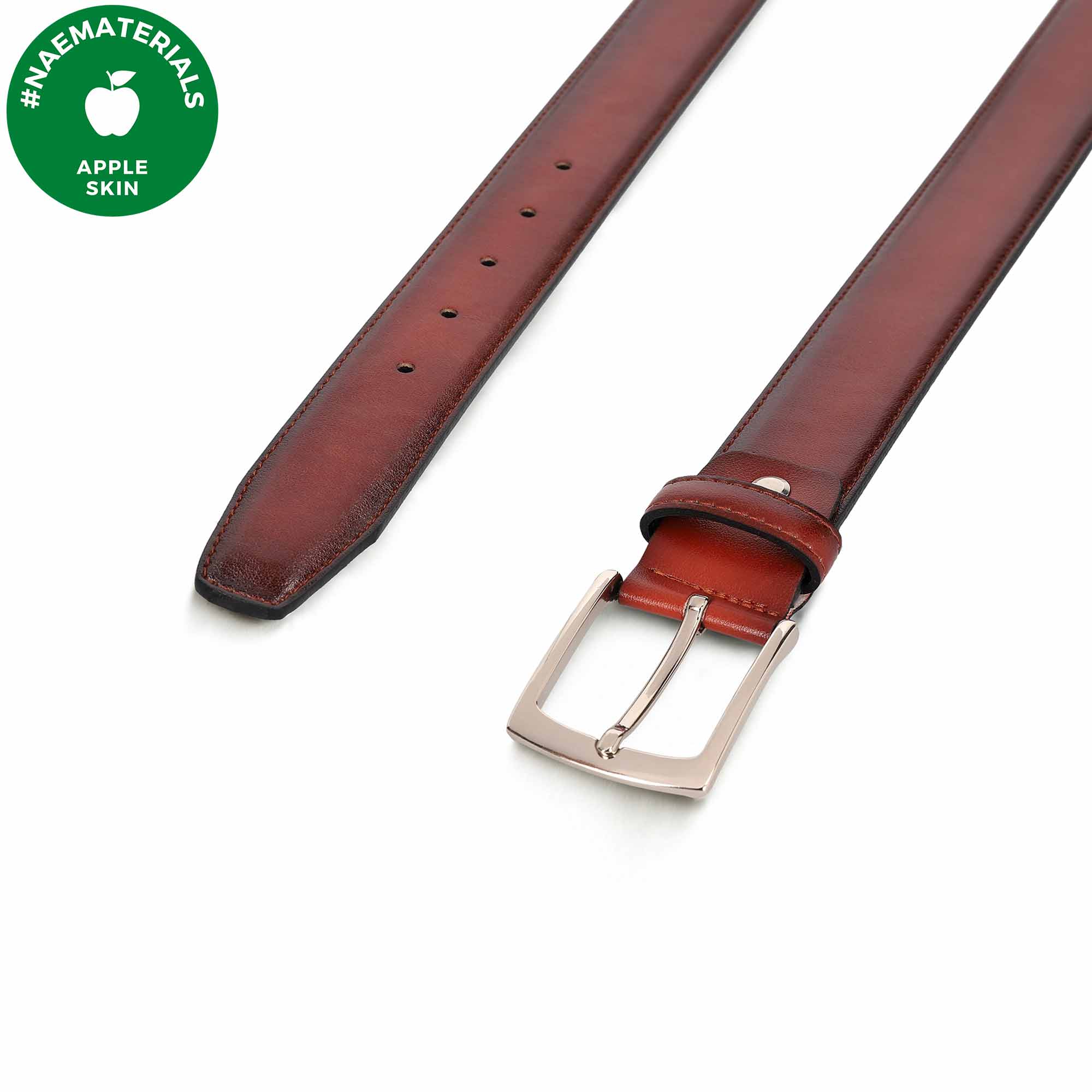 Cinto Vegan em AppleSkin para Homem Manresa Castanho - Image 3