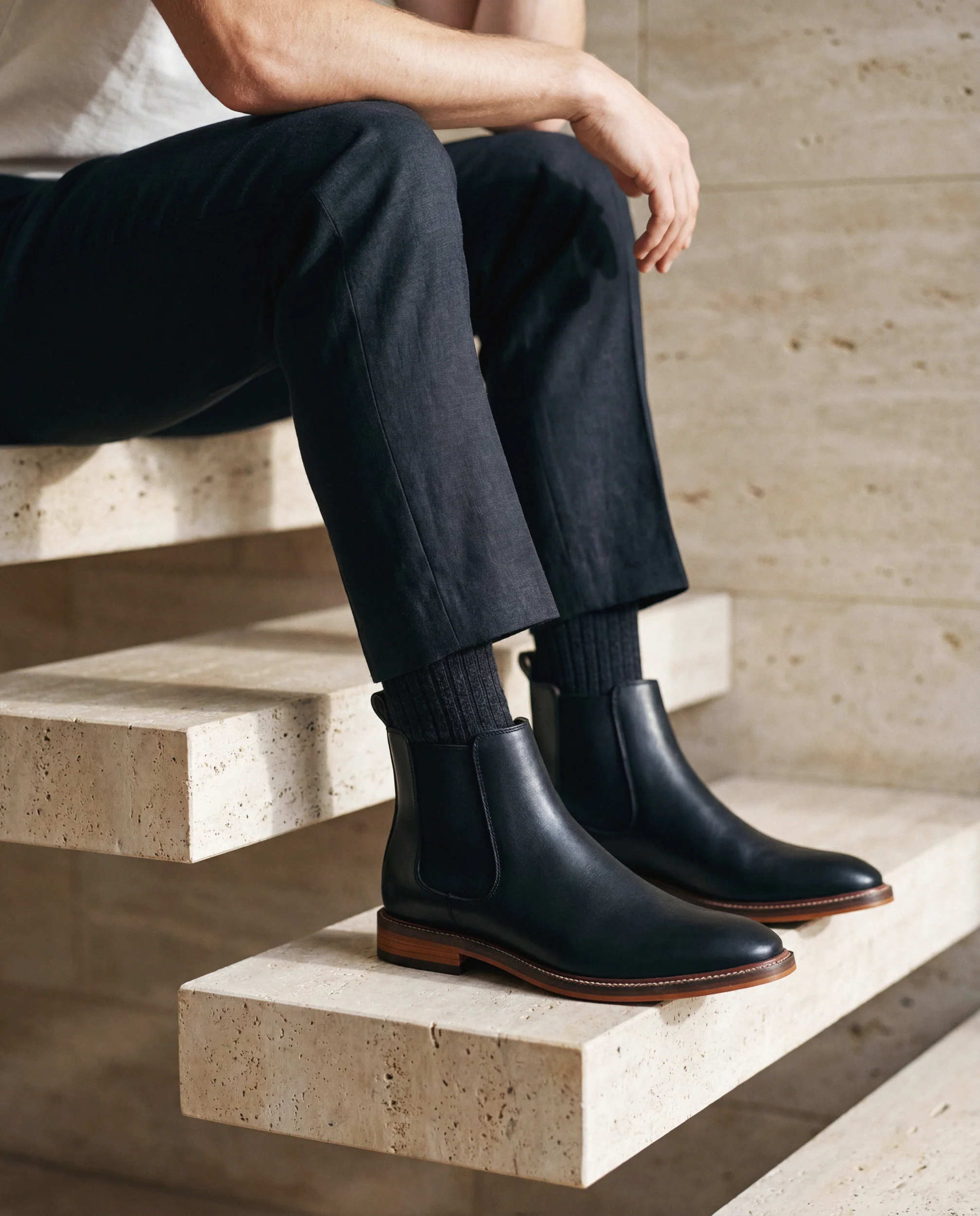Botins Chelsea Vegan para Homem Duncan Preto - Image 2