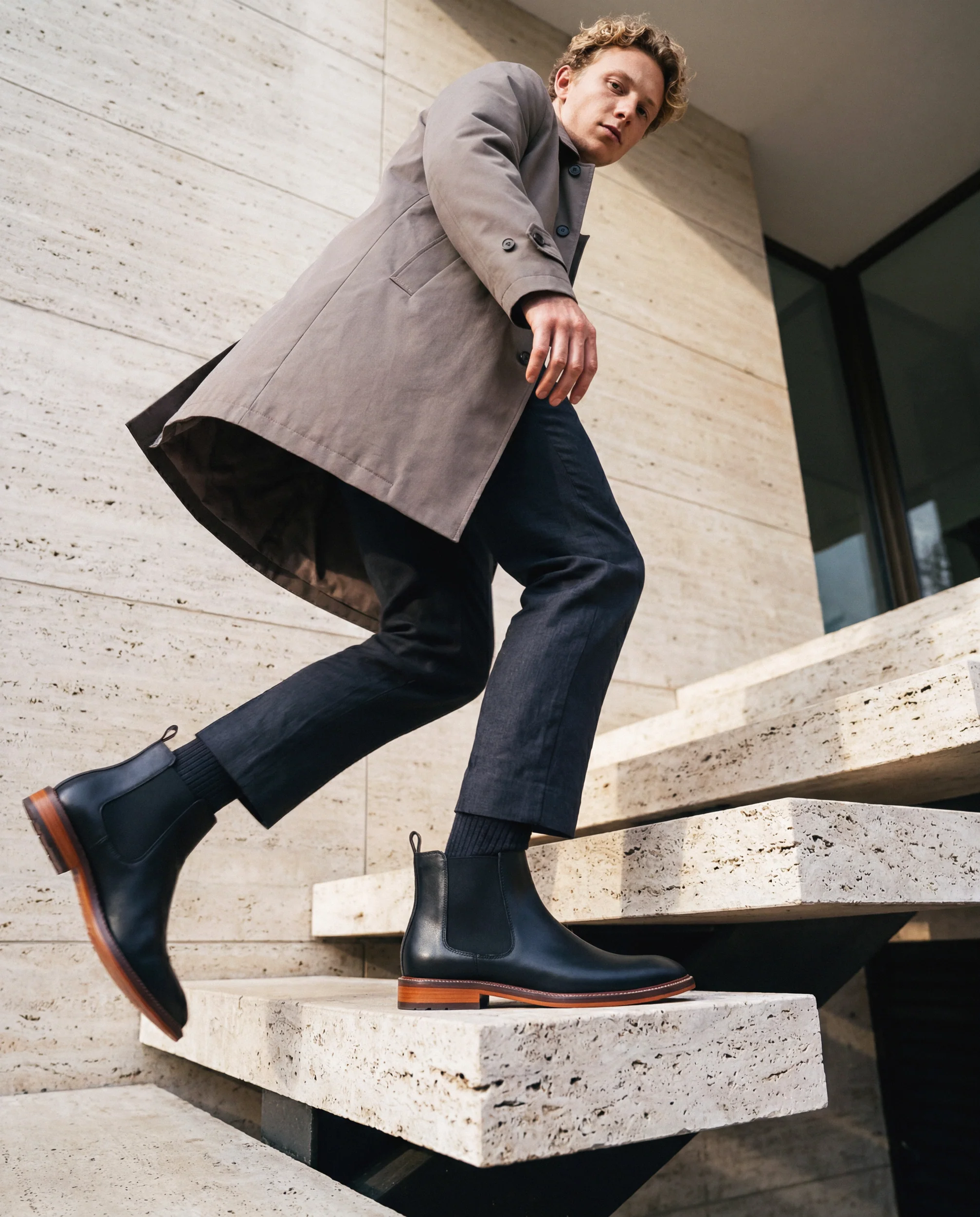 Botins Chelsea Vegan para Homem Duncan Preto - Image 4