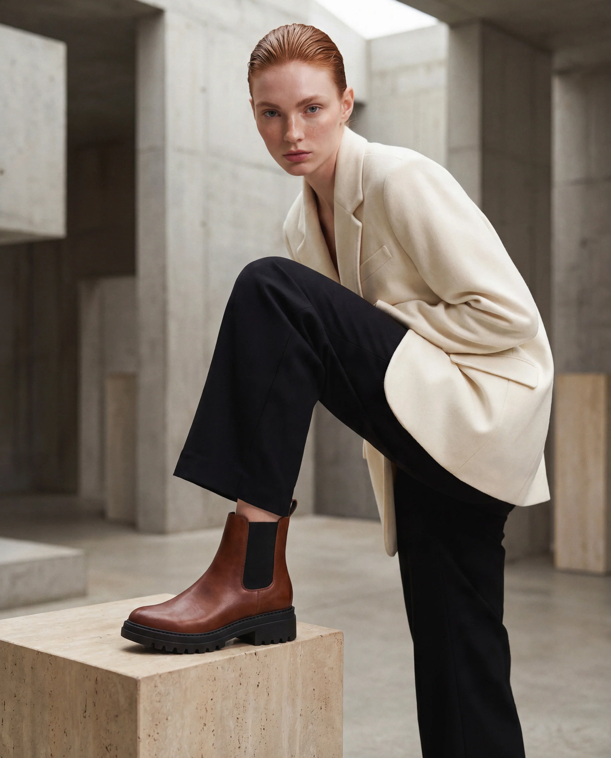 Botins Chelsea Vegan para Mulher Evie Castanho - Image 2