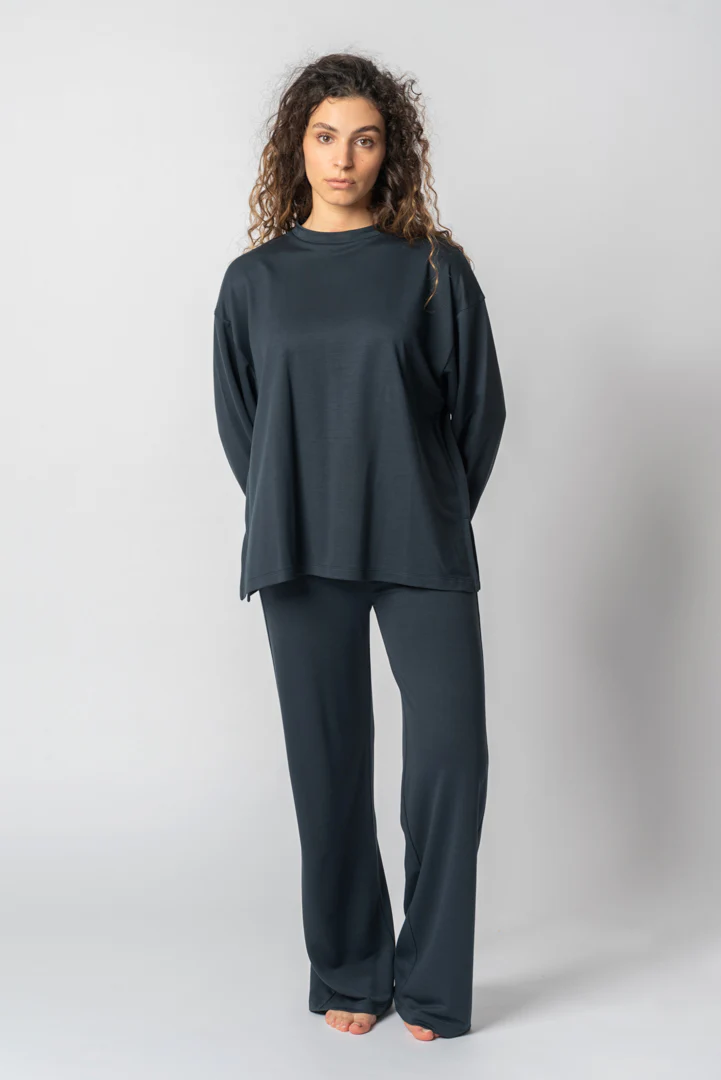 Sweatshirt em TENCEL™ Lyocell Azul - Florence
