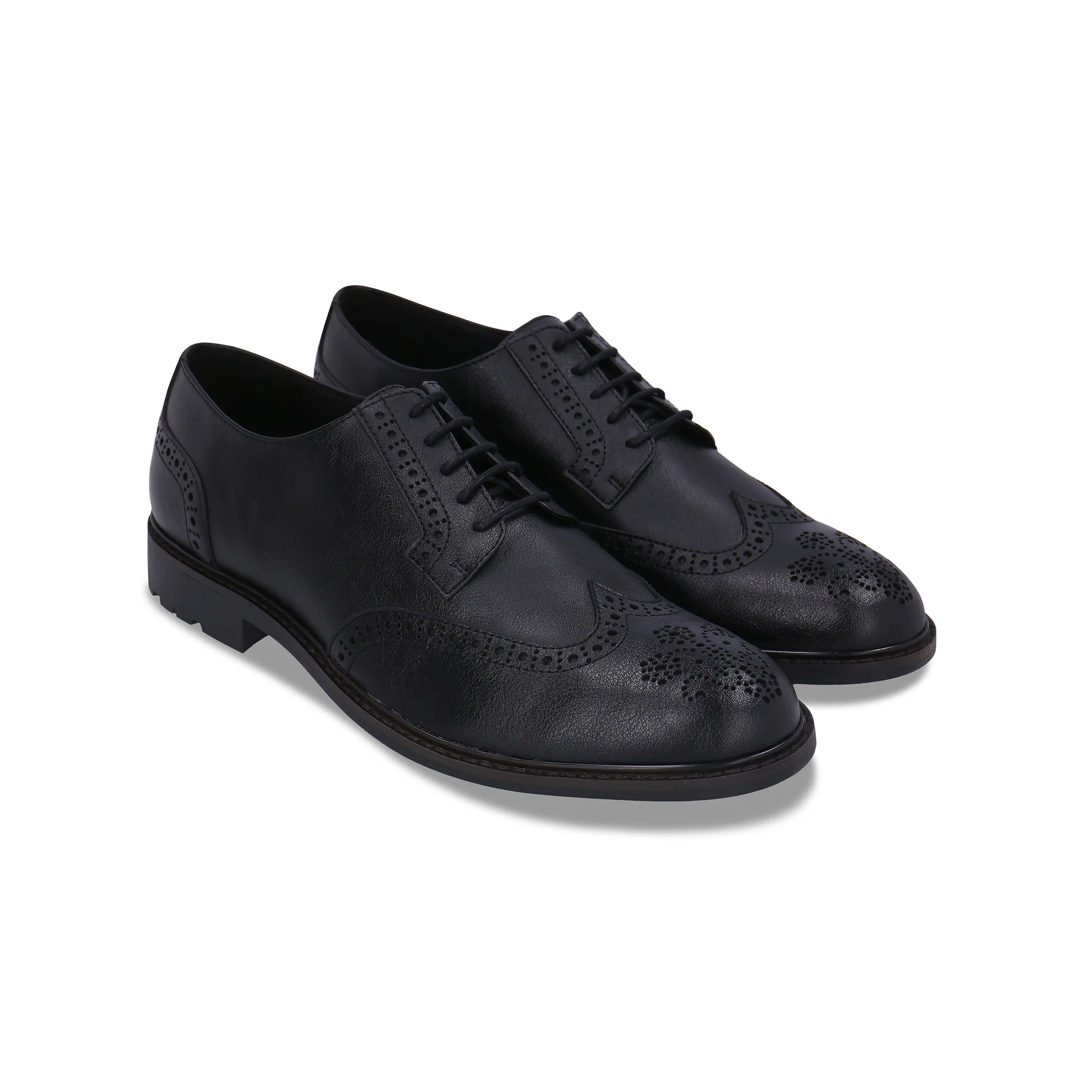 Sapatos Derby Brogue Vegan para Homem Gael Preto - Image 3