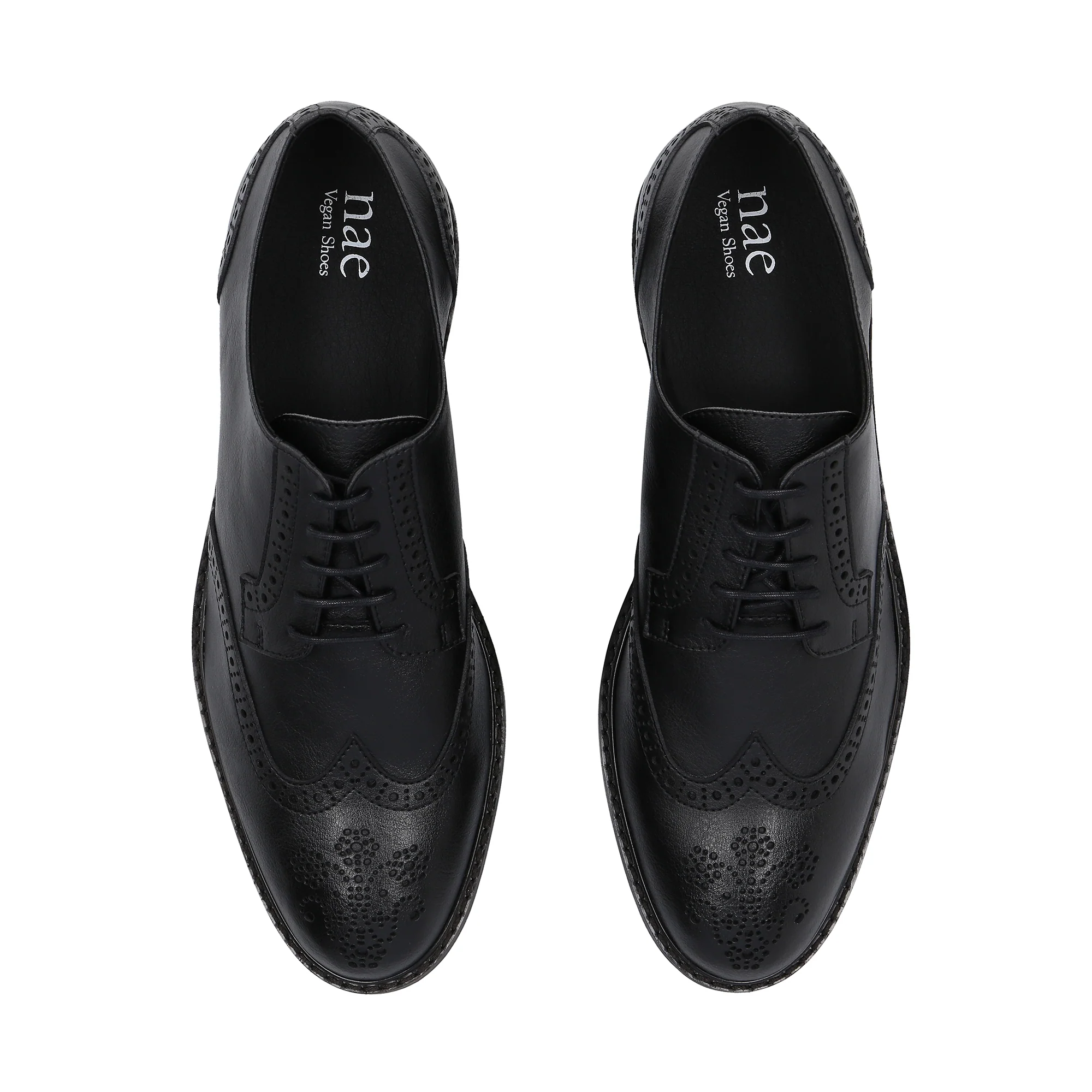 Sapatos Derby Brogue Vegan para Homem Gael Preto - Image 4