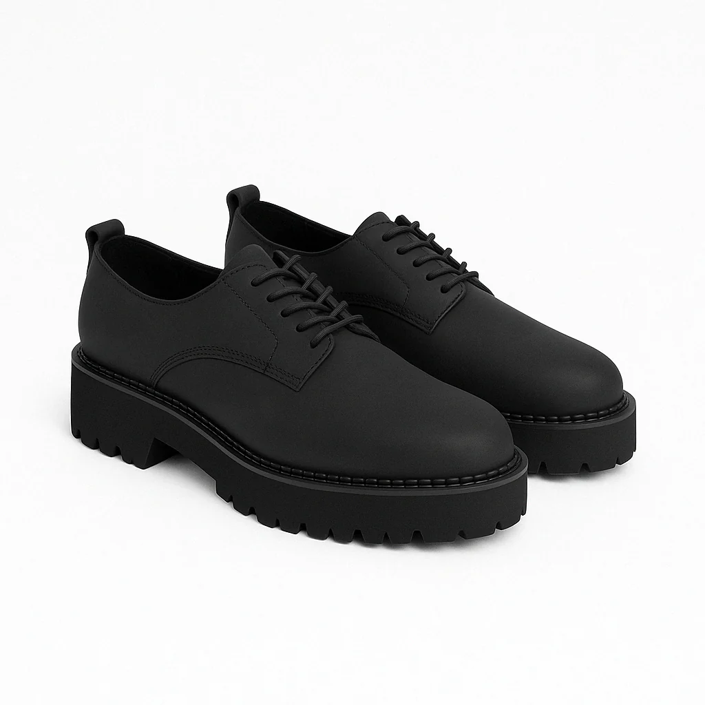 Sapatos Derby Vegan para Mulher Helen Preto - Image 3